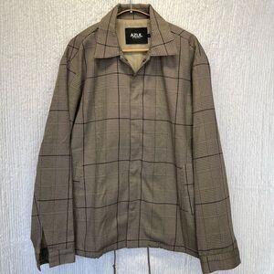 Azul by Moussy Black White Rayon Blend Long Sleeve Plaid Snap Jacket Size Large